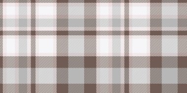 Yumuşak, nötr tonları olan pürüzsüz gri ve kahverengi ekose desenli modern tekstil, minimalist dekor ve gündelik moda için mükemmel..
