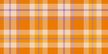 Klasik Dişli Tekstil Tasarımları, Moda ve Samimi Dekoratif Özgeçmişleri İçin Mor Çizgili Kusursuz Turuncu ve Bej Ekoseli Kalıplar