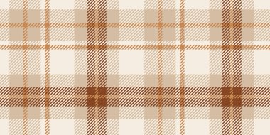 Kare ve çizgilerin çapraz geometrik tasarımı ile yumuşak bej ve kahverengi renklerde klasik bir tartan deseni, tekstil veya dekor için sıcak ve zamansız bir stil yaratıyor..