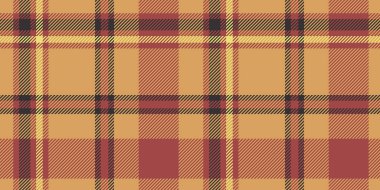Kalın Geometrik Tasarımda Siyah Aksanlı Kusursuz Sarı ve Kırmızı Tartan Kalıpları