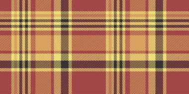 Klasik Tekstil ve Mevsimsel Arkaplan Dizaynında Kusursuz Kırmızı, Sarı ve Siyah Ekoseli Desen