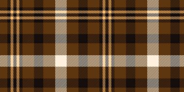 Kır tekstili, dekor ve sonbahar temaları için ideal, sıcak, zengin tonlara ve kalın çizgilere sahip, pürüzsüz kahverengi ve siyah bir ekose deseni..