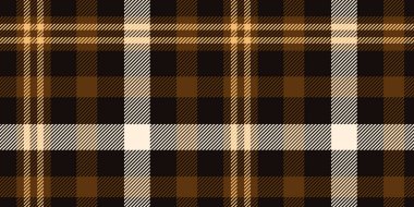 Tekstil ve Sonbahar Temalı Dekoratif Arkaplan için Kalın Damalı Tasarımda Bronz ve Krem Aksanlı Kusursuz Siyah ve Kahverengi Kalıplı Desen