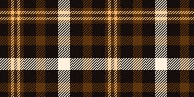 Tekstil ve Sonbahar Temalı Dekoratif Arkaplan için Kalın Damalı Tasarımda Bronz ve Krem Aksanlı Kusursuz Siyah ve Kahverengi Kalıplı Desen