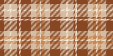 Klasik Geometrik Tekstil ve Moda Tasarımı ile Kusursuz Kahverengi ve Bej Tartan Kalıpları