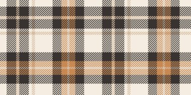 Klasik siyah, bej ve kahverengi ekose desenli kalın kesişen çizgiler.