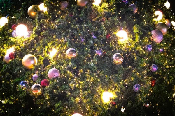 Objekt Vánoční Ozdoby Ozdoby Vánoční Žárovky Vánoční Bubliny Zdobí Strom — Stock fotografie