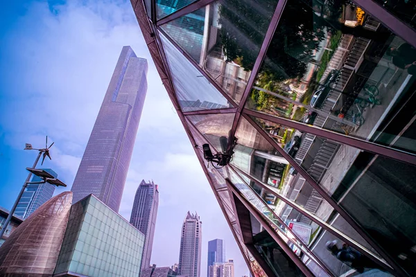 Guangzhou Ópera Moderna Futurismo Urbano Paisaje Arquitectónico Hito —  Fotos de Stock
