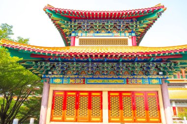 Çin tapınağı. Wat Borom Racha Kanjanapisek Anusorn . Wat Leng Noei Yi 2. Bangkok Tayland