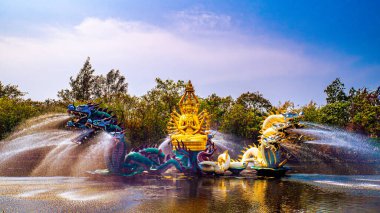 Merhamet Çeşmesi Bodhisattva Avalokitesavara Kuan Yin Muang Boran Tayland 'daki Şeytani Güçleri Mucizevi bir şekilde defetti