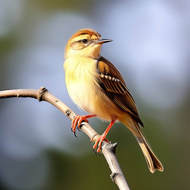 A Close Encounter with the Zitting Cisticola Bird on a Branch clipart