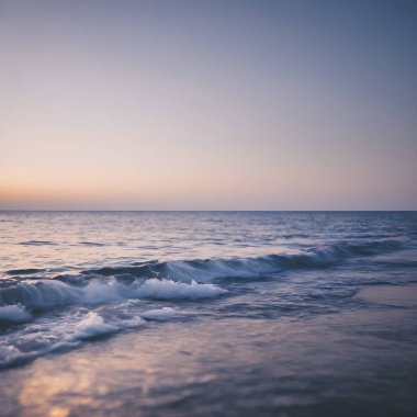 Minimalist Sahil Güzelliği: Günbatımında Huzurlu Plaj