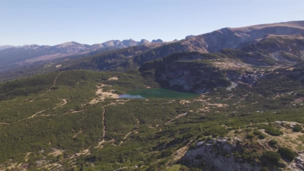 Vue Panoramique Sur Les Sept Lacs Rila Bulgarie Journée Randonnée — Video