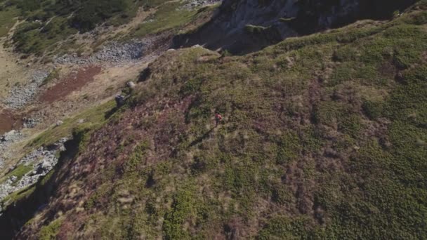 Luchtdrone Panoramisch Uitzicht Zeven Rila Meren Bulgarije Wandeldag Berg Rila — Stockvideo