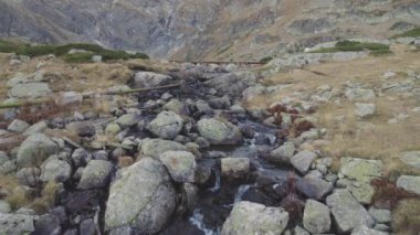 Seven Rila Lakes Bulgaristan 'ın panoramik hava aracı görüntüsü. Bulgaristan 'ın Rila dağında yürüyüş günü. Yüksek kalite 4k görüntü