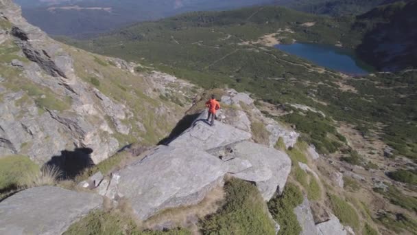 Panoramiczny Widok Siedem Jezior Rila Bułgarii Dzień Wędrówki Górach Rila — Wideo stockowe