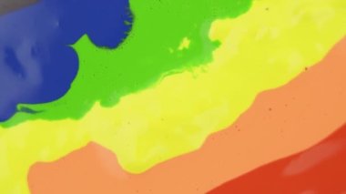 lgbtq Colorful acrylic paint rotating, abstract rainbow background. High quality 4k footage