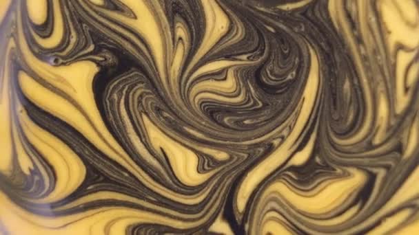 黑色和金色液体背景 高质量的4K镜头 — 图库视频影像