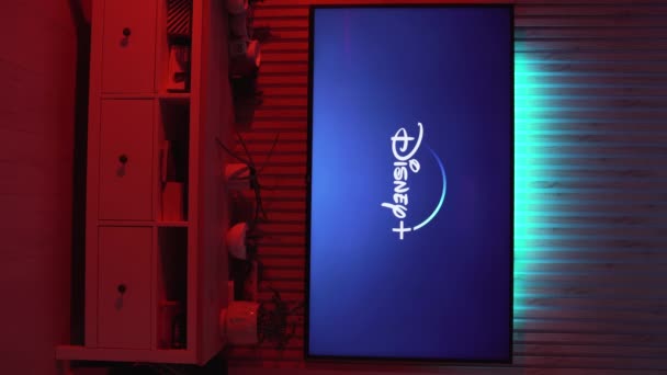 Sofia Bulgaria 2023 Vertical Video Turning Disney Big Home High — Vídeo de Stock