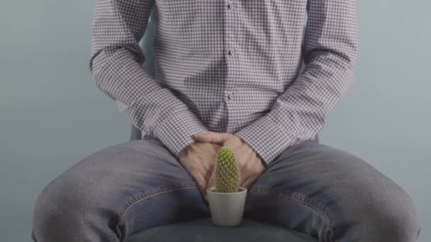 Prostate Issues Men Show Pain Symptoms High Quality Footage — Video Stock