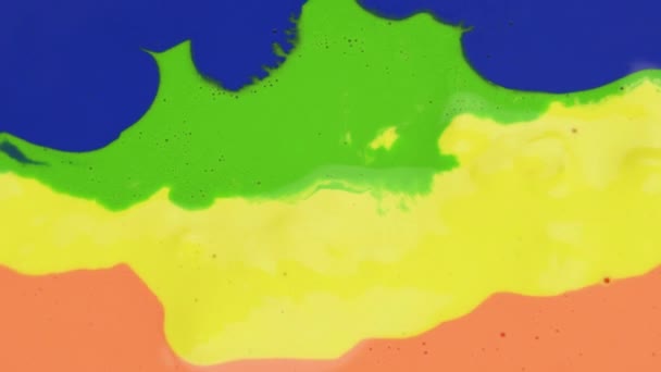 Blue Green Yellow Orange Red Abstact Fluid Background Colorful High — Stock Video