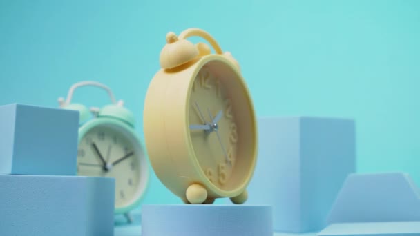 Daylight Savings Backward Time Clock Timelapse Footage Captures Transition Daylight — Stock Video