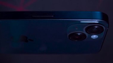 Sofia, Bulgaria-06 11 2022: Vertical video of iPhone 14 modern commercial conception. High quality 4k footage