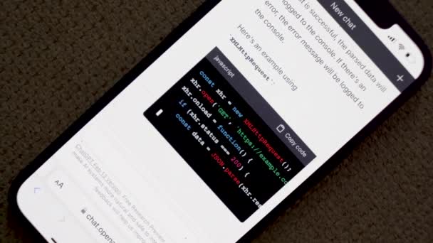 Développeur Code Écriture Pour Chatbot Alimenté Par Technologie Gpt Utilisant — Video