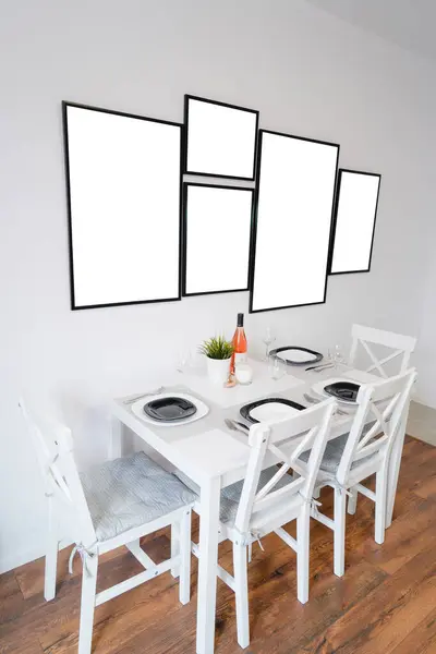 Elegant Dinner Table Frame Mockups for Stylish Presentations
