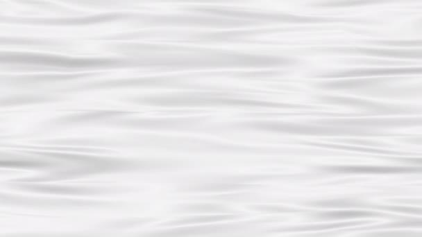Абстрактная Нежность Движении Белом Шелковом Фоне Роскошной Волновой Тканью Атласная — стоковое видео
