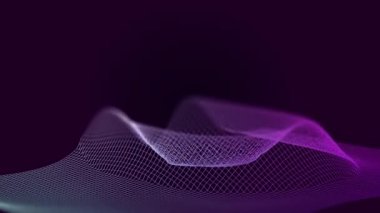 Bir sıvı mor dalga menekşe makro fotoğraf arka planında hareket eder. Şeffaf madde, büyüleyici bir otomotiv tasarımı yaratarak elektrik mavisi rengini verir.