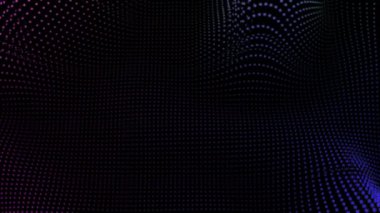 D noktalı arkaplan mor ve mavi eğimli dalgalı bir desen. Yüksek kalite 4k görüntü