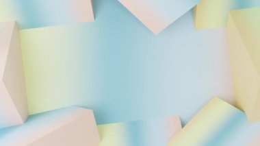 Çerçeve yatılı Pastel renkleri Gradyan 3D Arka plan Deseni. Yüksek kalite 4k görüntü
