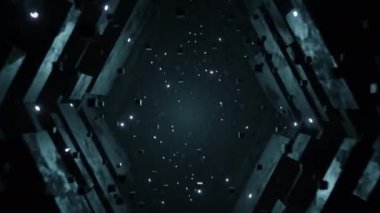 Dijital bilinmeyenin dipsiz kuyusuna bizim büyüleyici bilişim-kurgu VJ 'miz 3D Döngüsüz Tünel animasyonumuzla girin, koyu mavi renklerin esrarengiz derinliklerine gizlenmiş. Sen bu işe girişirken