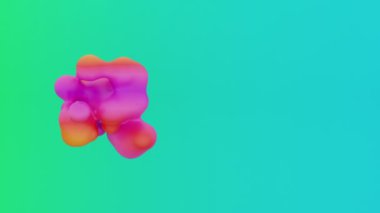 soyut gradyan 3d canlı renkli meta toplar şekil alan kabarcıklar metin için kopyalama alanı ile döngü. Yüksek kalite 4k görüntü