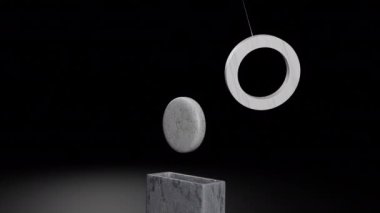 Modern 3D animasyon tatmin edici sarkaç salıncağı. Yüksek kalite 4k görüntü