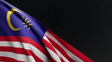 Gecenin huzurlu kucaklamasında, Malezya bayrağı gururla açılır, ulusların birliği ve direncini somutlaştırır. Karanlığın ortasında milli gurur ve sükunet hissi uyandırmak için mükemmel.