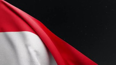 Endonezya bayrağı, gecenin karanlığında bile Endonezya 'nın birliğini ve gururunu simgeleyen yıldızlı bir gece göğüne gururla dalgalanıyor. Ulusal gurur ve vatanseverlik sergilemek için mükemmel..