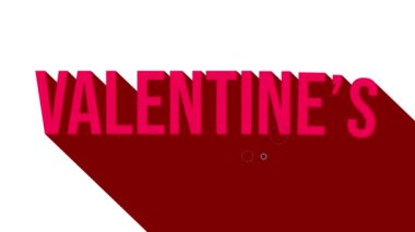 Sevgililer Günü sosyal medya animasyon tanıtım afişi. Yüksek kalite 4k görüntü