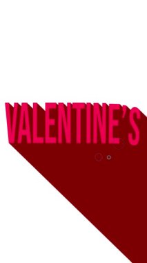 Aziz Sevgililer Günü animasyonu sosyal medya için dikey. Yüksek kalite 4k görüntü