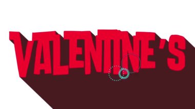 Sevgililer Günü tanıtım afişi dikey animasyon. Yüksek kalite 4k görüntü