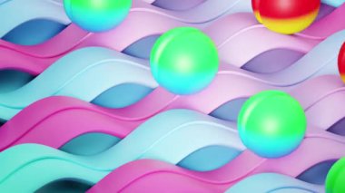 Moda 3D animasyon soyut tatmin edici 3D döngü. Yüksek kalite 4k görüntü