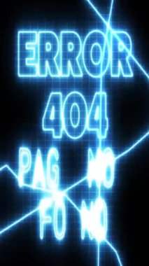 Hata 404 sayfası dikey mavi animasyon metin işareti bulunamadı. Yüksek kalite 4k görüntü