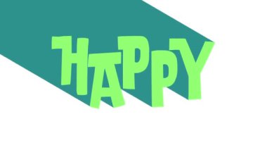 Aziz Patrickler Günü 'nüz kutlu olsun. Sosyal medya için kısa mesaj animasyonu. Yüksek kalite 4k görüntü