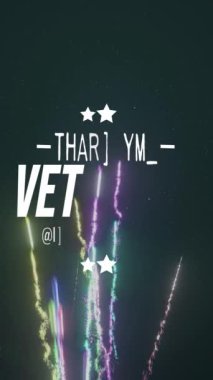 Vietnam Günü Animasyon Kartı 'na havai fişekleri dikey attığınız için teşekkürler. Yüksek kalite 4k görüntü