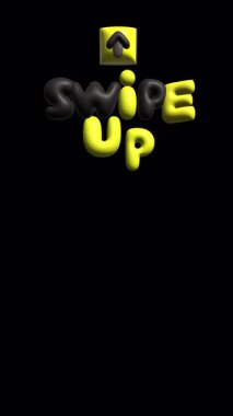 3D işaretli şişirilmiş metin ve oku alfa kanalı ile izole et. Yüksek kalite 4k görüntü