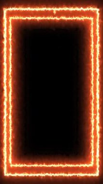 Çift yangın çerçevesi dikey animasyon ekranını kaplar. Yüksek kalite 4k görüntü