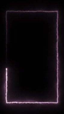Canlı, renkli, parlayan dikdörtgen bir çerçeve kusursuz bir döngü animasyonuyla örtüşüyor. Video düzenleme, sosyal medya efektleri ve hareket grafikleri için mükemmel. 