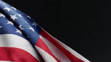 Vatansever tasarımlar, parlak siyah bir arka planda mükemmel bir şekilde izole edilmiş, dalgalanan Amerikan bayrağının bu yüksek kaliteli görüntüsüyle. Dijital projeler, reklamlar ve etkinlik promosyonları için ideal.
