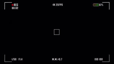 Ekran arayüzü Camcoder kaydediliyor. Video kamera görüntüsü üzerine. Yüksek kalite 4k görüntü